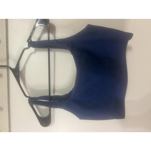 Susana Monaco Tops - Stylish Susana Monaco Dark Denim Crop Top - Navy Blue Large